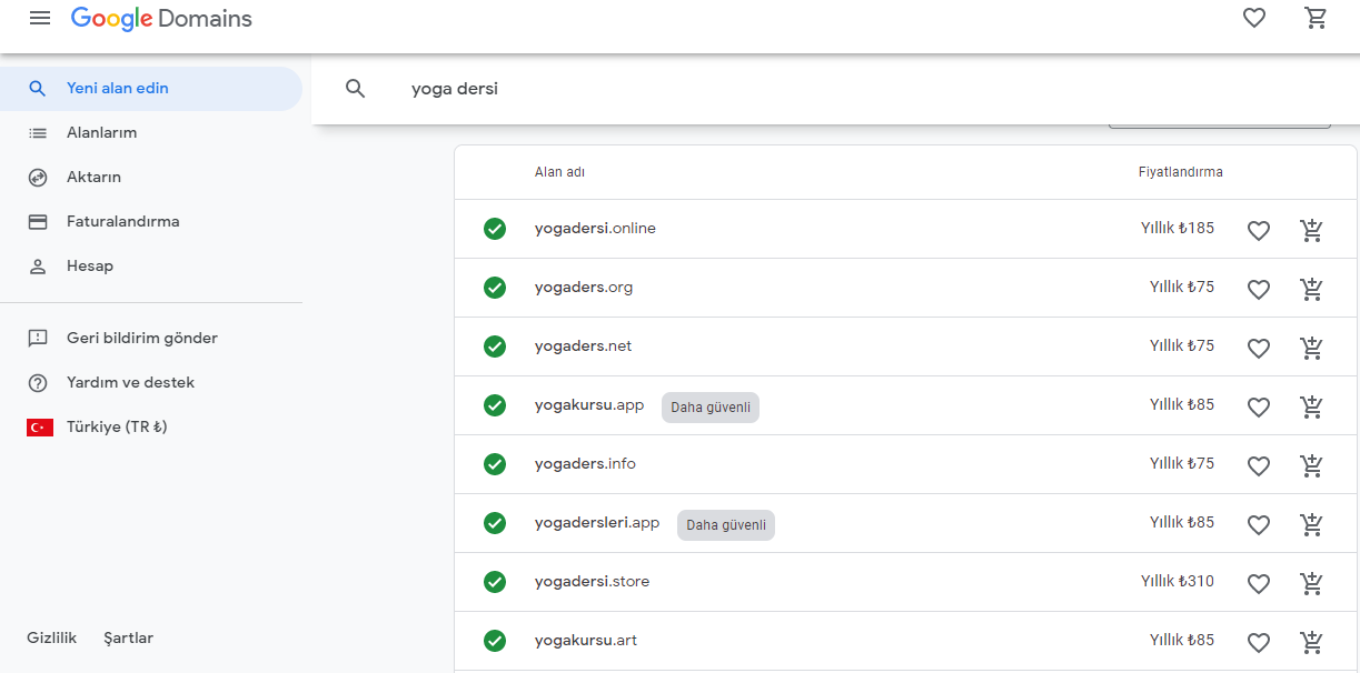 alan adı önerileri