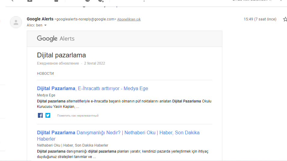 Google Alerts Mailler